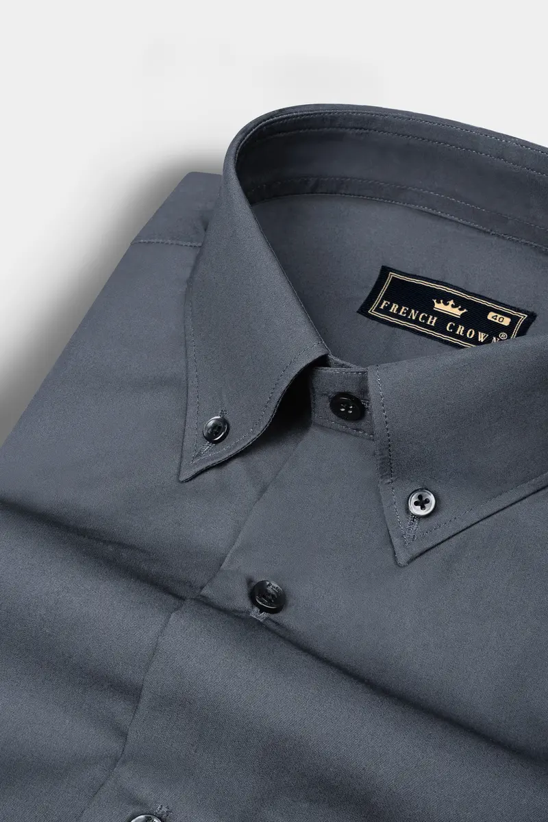 Trout Gray Oxford Cotton Shirt 1
