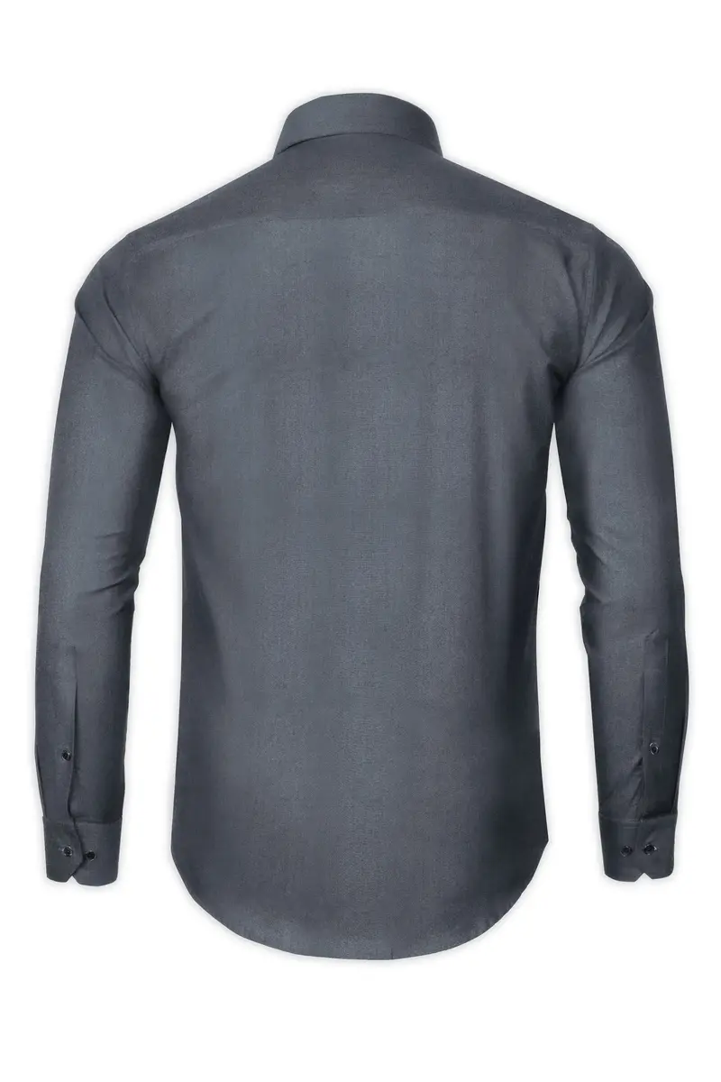 Trout Gray Oxford Cotton Shirt 5