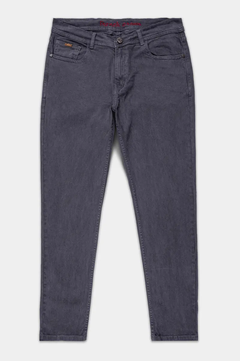 Trout Gray Slim Fit Clean Look Stretchable Denim 2