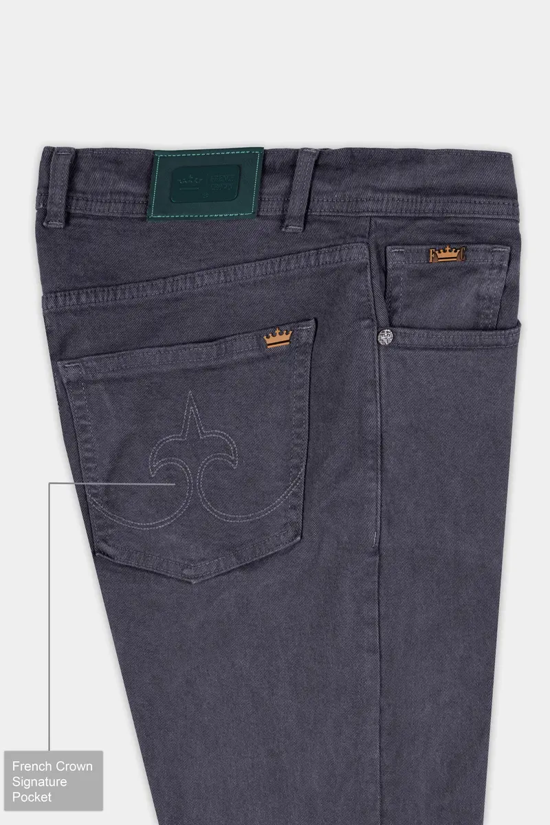 Trout Gray Slim Fit Clean Look Stretchable Denim 7