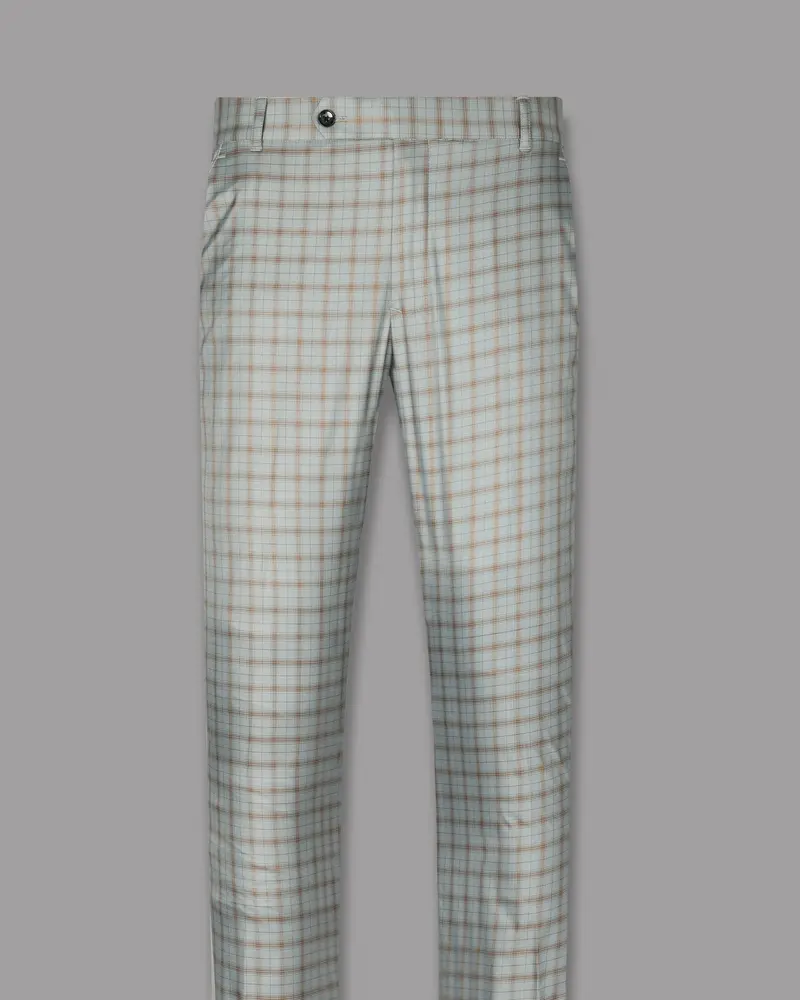 Trout Grey Checked Wool Rich Pant 4