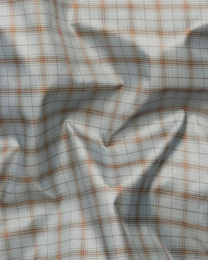 Trout Grey Checked Wool Rich Waistcoat 3