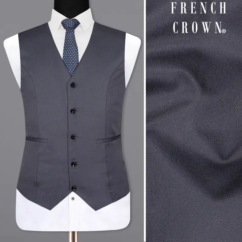 Trout Grey Wool Rich Waistcoat 1