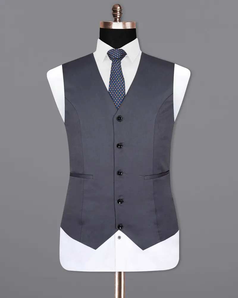 Trout Grey Wool Rich Waistcoat 2