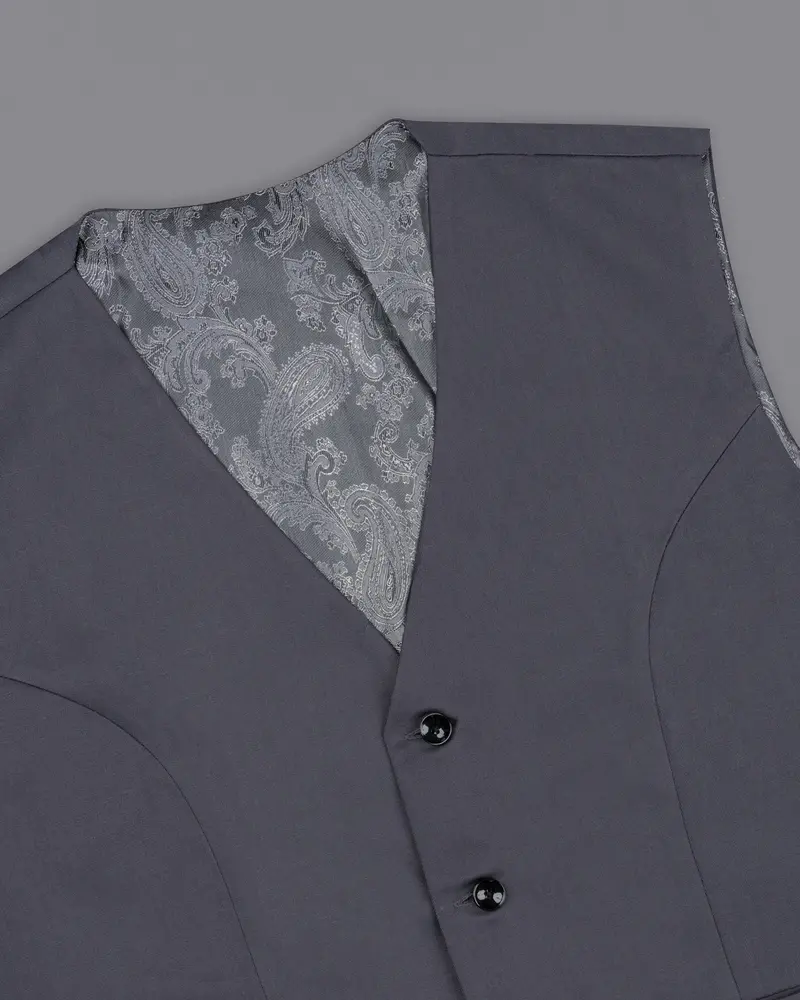 Trout Grey Wool Rich Waistcoat 4