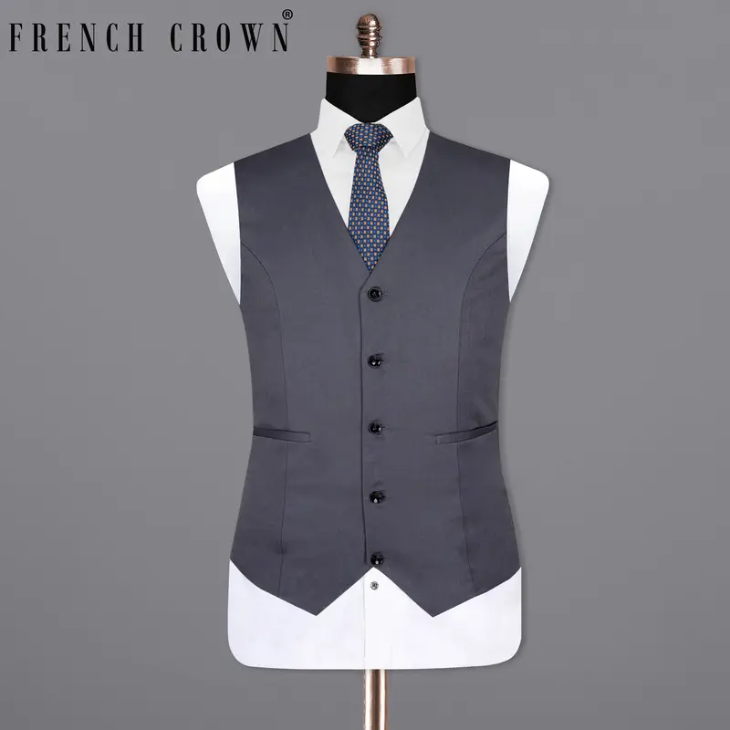Trout Grey Wool Rich Waistcoat 7