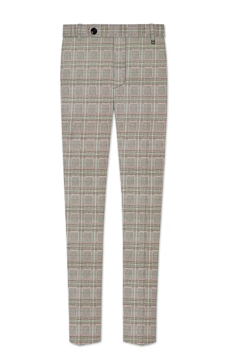 Truffle-Cafe Noir Brown Plaid Wool Rich Single Breasted Suit 13