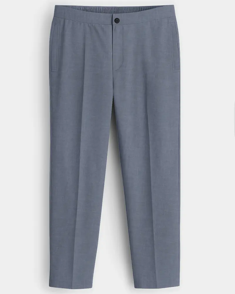 Truvisse-Trout Gray Textured Oxford Super Soft Premium Cotton Lounge Pant 1