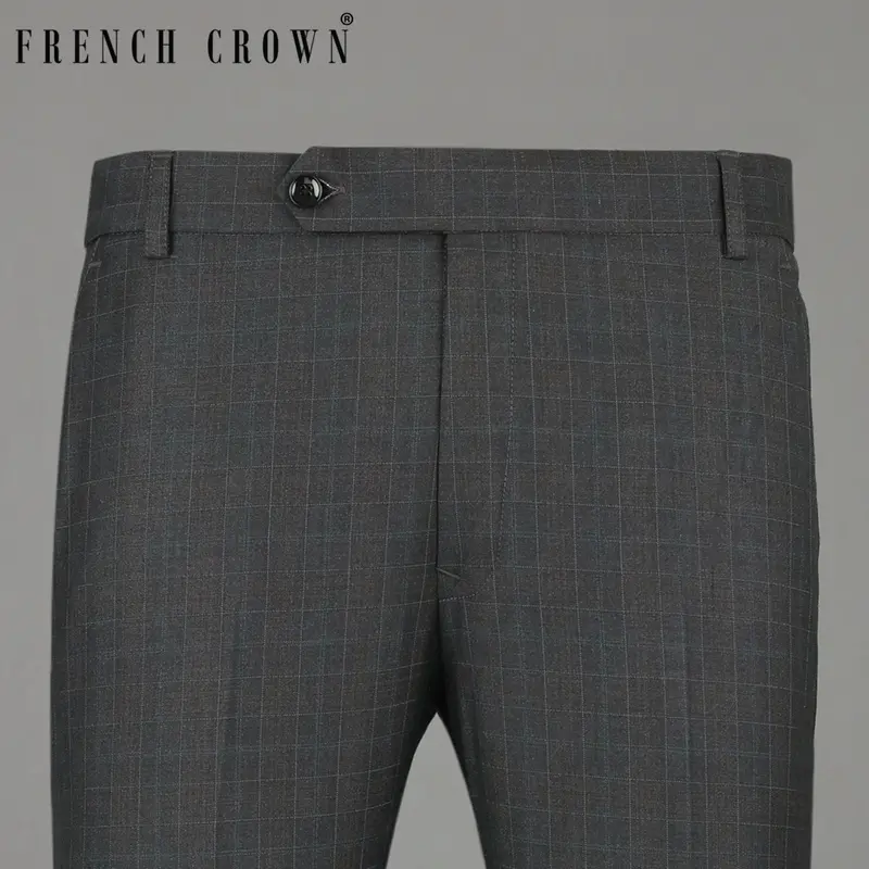 Tuatara Checked Wool Rich Pant 1
