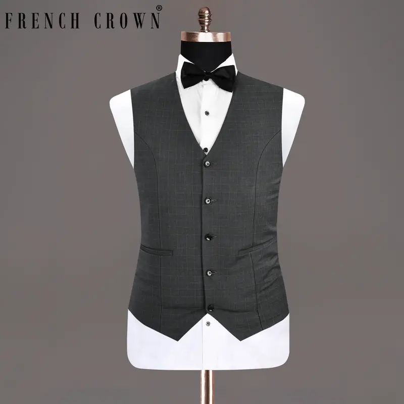 Tuatara Checked Wool Rich Waistcoat 1