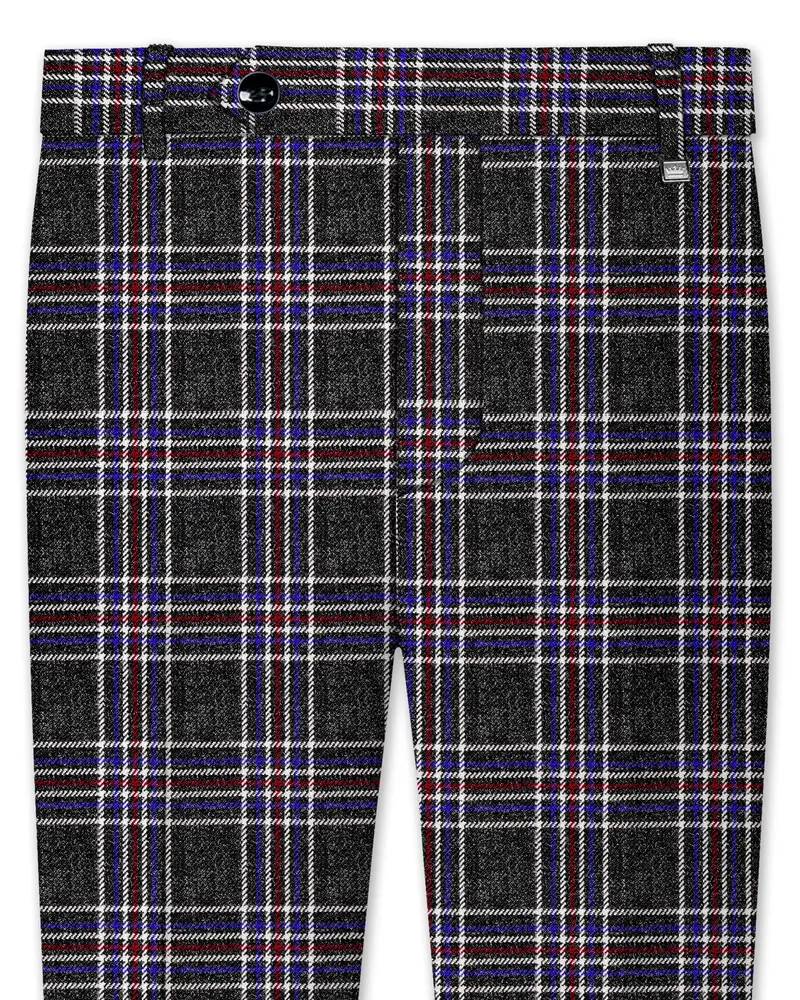 Tuatara Gray Multicolour Plaid Tweed Pant 1