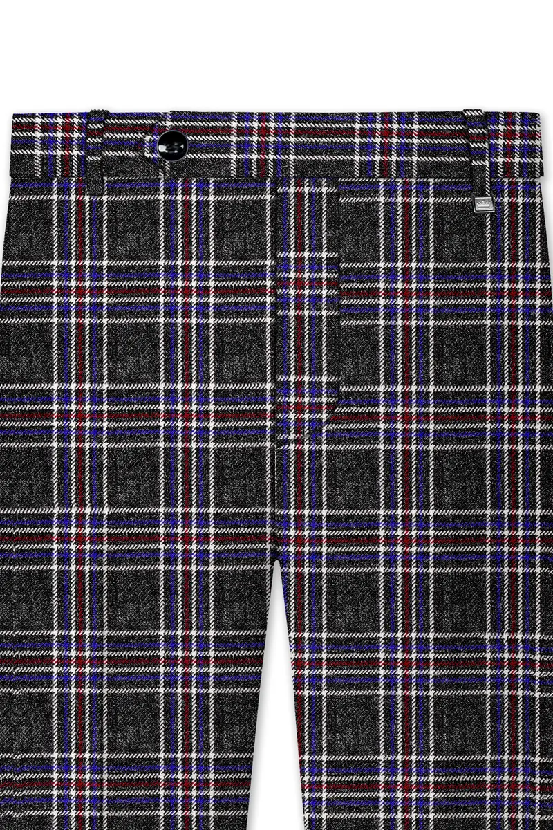 Tuatara Gray Multicolour Plaid Tweed Pant 4