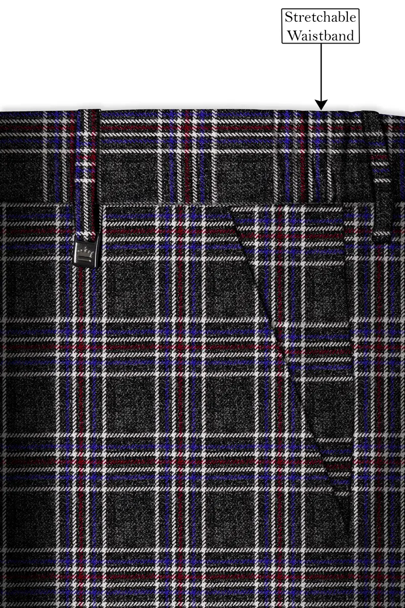 Tuatara Gray Multicolour Plaid Tweed Pant 6