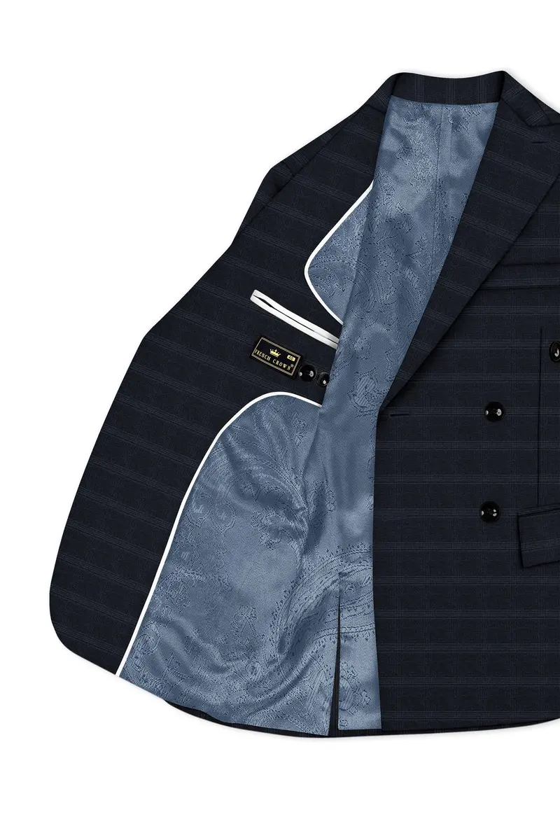 Tuatara Gray Plaid Double Breasted Blazer 5