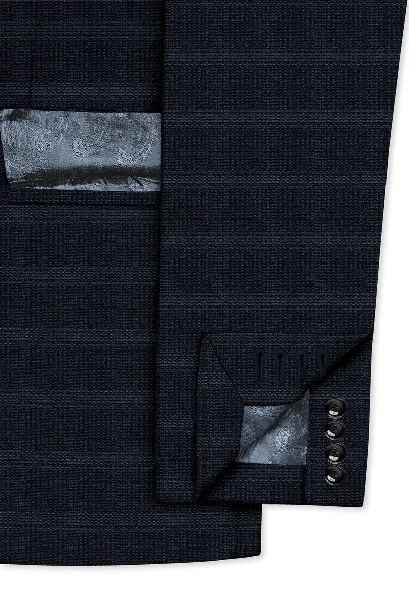 Tuatara Gray Plaid Double Breasted Blazer 6
