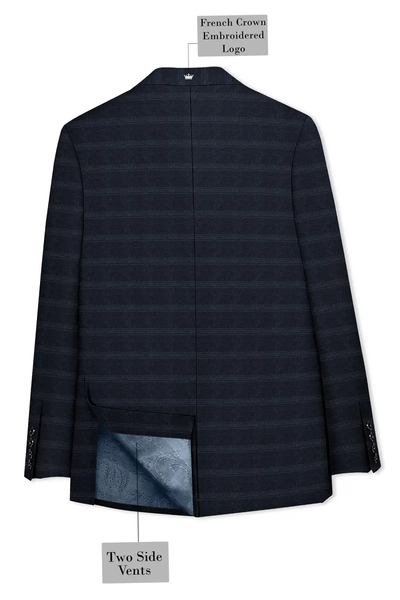 Tuatara Gray Plaid Double Breasted Blazer 8