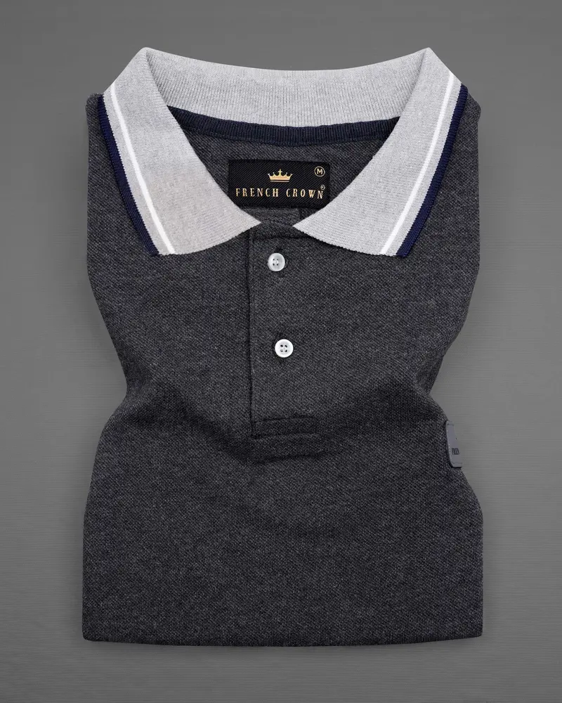 Tuatara Gray Super Soft Organic Cotton Mercerised Pique Polo 2