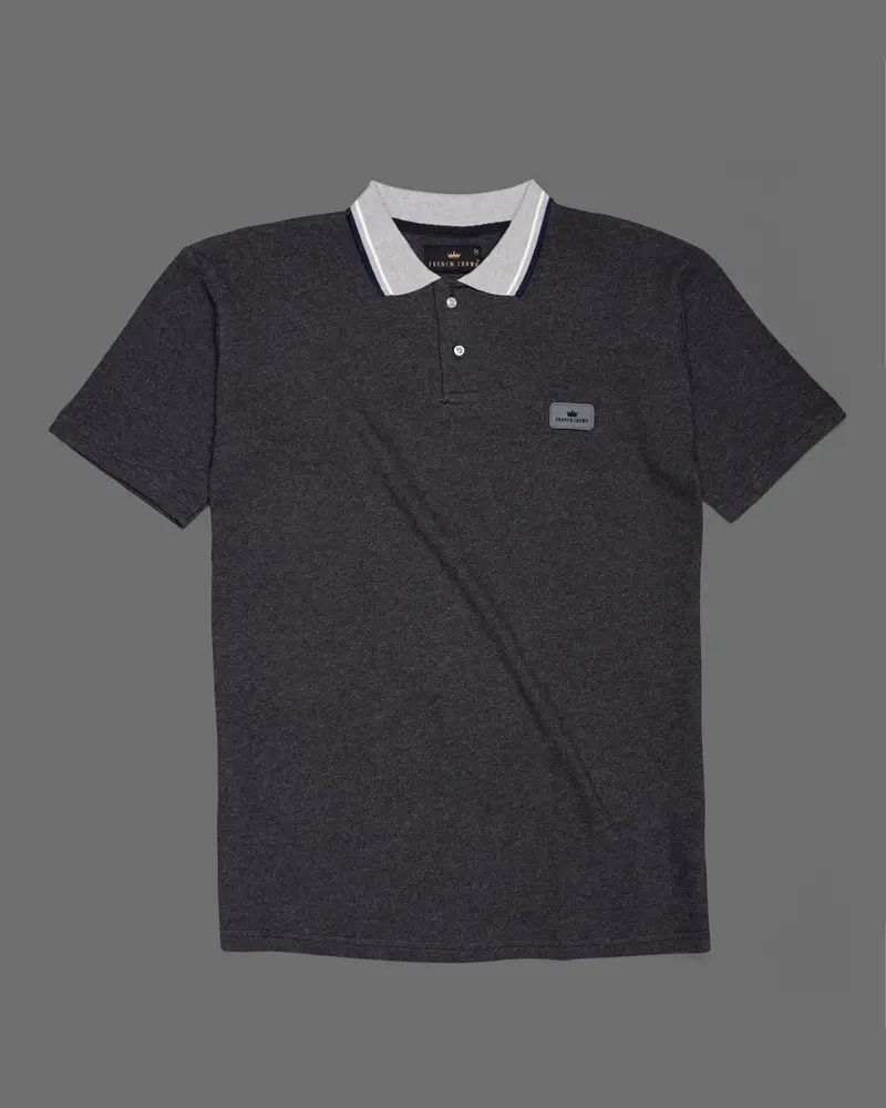Tuatara Gray Super Soft Organic Cotton Mercerised Pique Polo 4