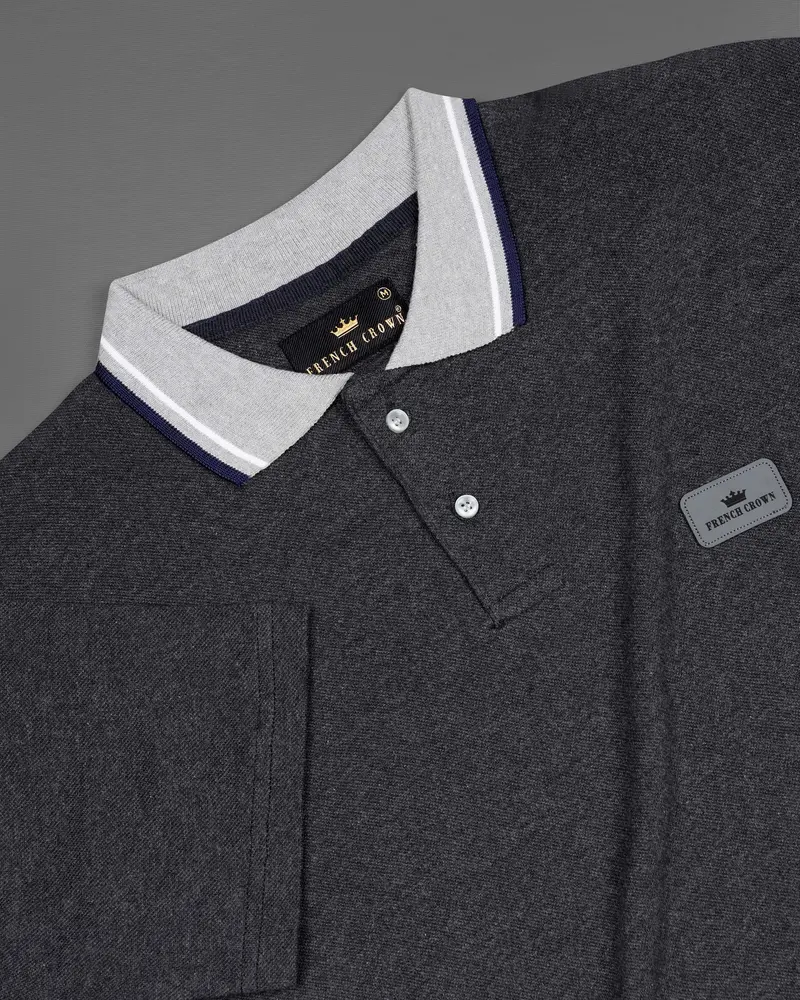 Tuatara Gray Super Soft Organic Cotton Mercerised Pique Polo 5