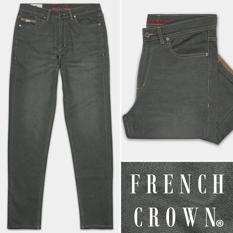 Tuatara Gray Whiskering Wash Denim 1