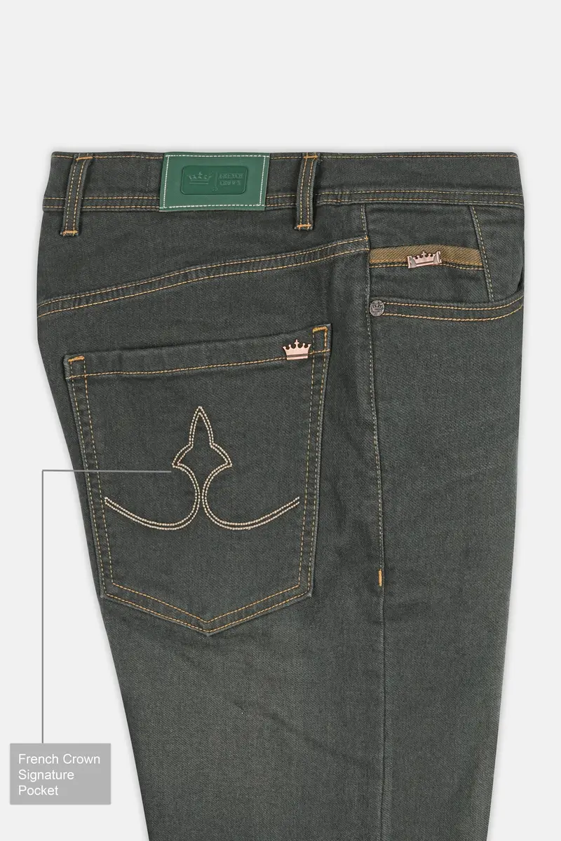 Tuatara Gray Whiskering Wash Denim 7