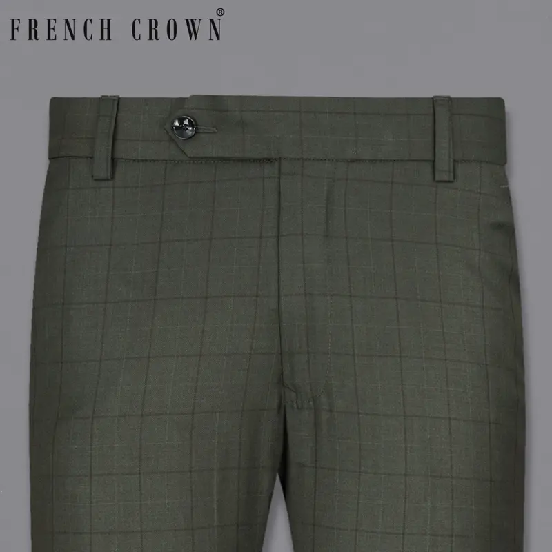 Tuatara Green Plaid Pant 1