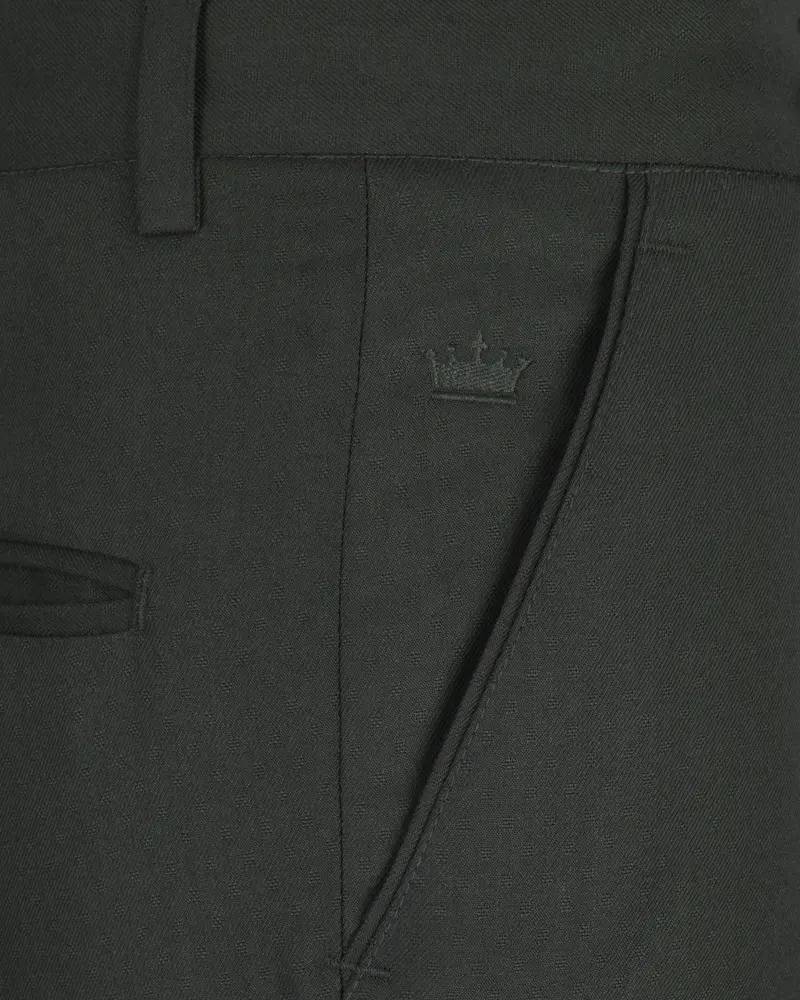 Tuatara Green Wool Rich Pant 5