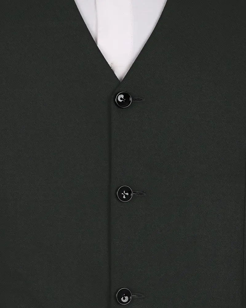 Tuatara Green Wool Rich Waistcoat 5