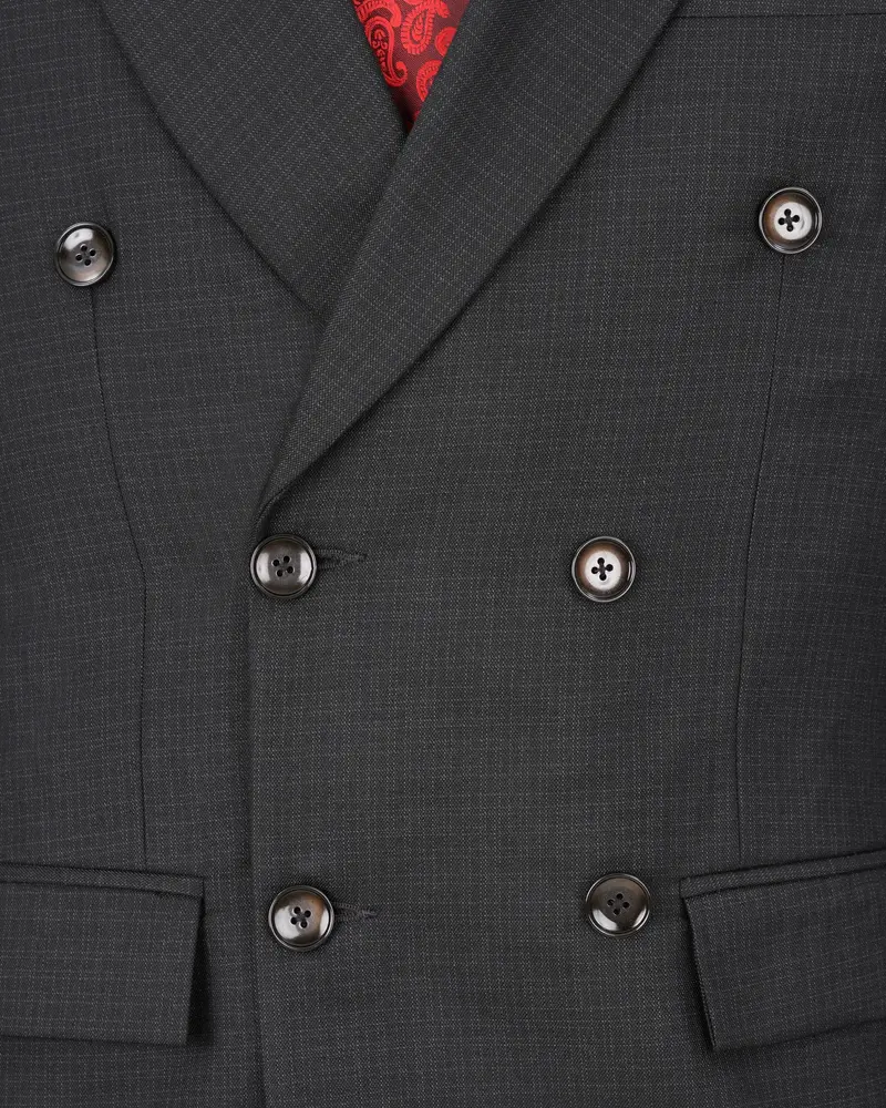 Tuatara Grey Double Breasted Blazer 4