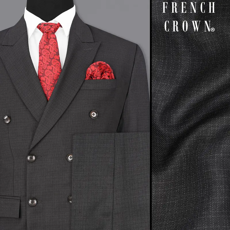 Tuatara Grey Double Breasted Suit 18