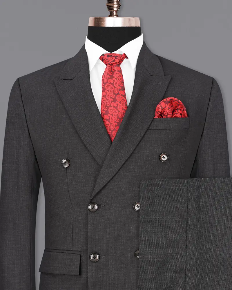 Tuatara Grey Double Breasted Suit 2