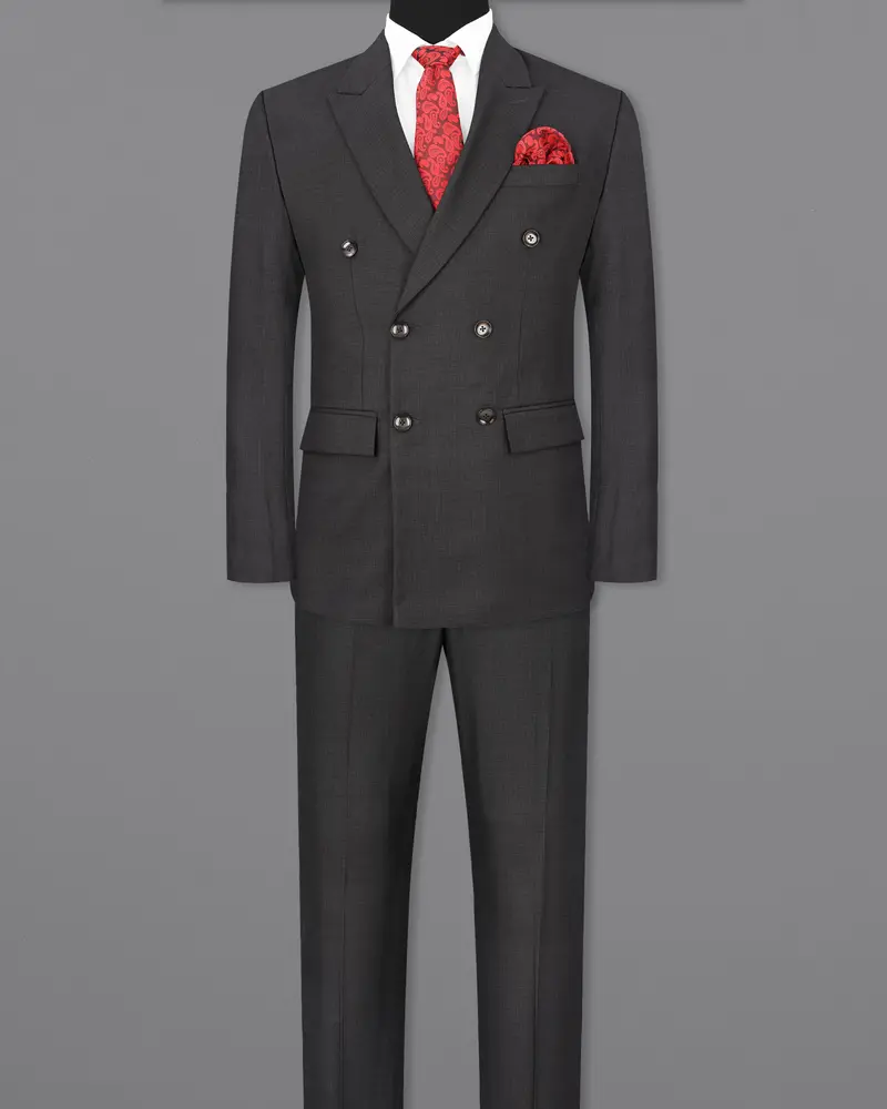 Tuatara Grey Double Breasted Suit 4