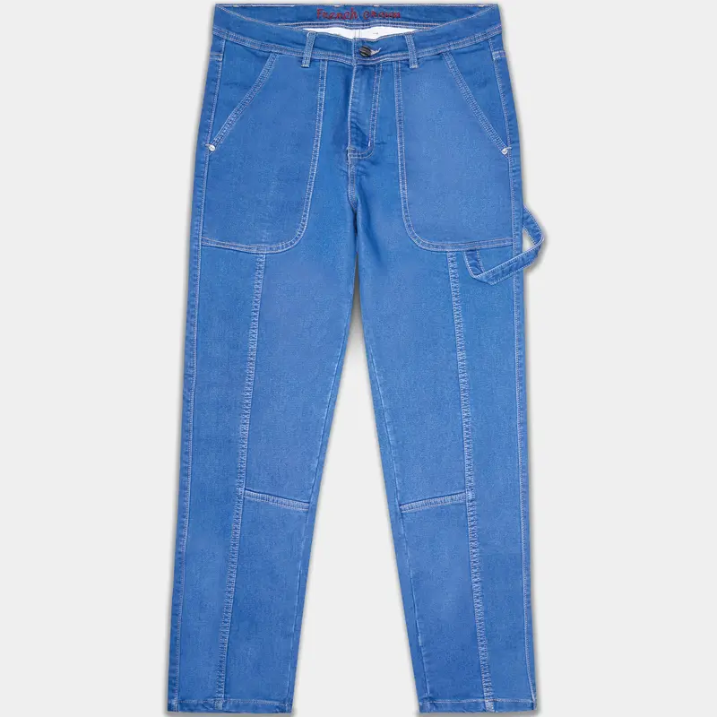 Tufts Blue Whiskering Washed Stretchable Denim 1