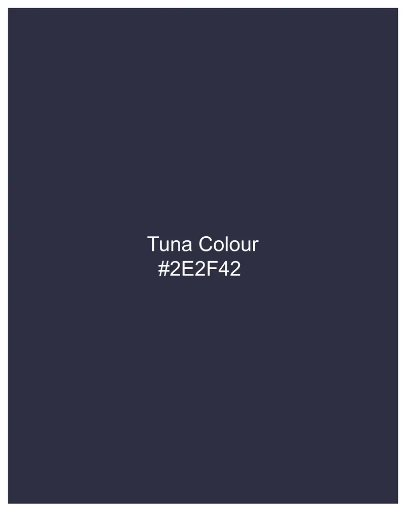 Tuna Blue Cross Placket Bandhgala Blazer 11