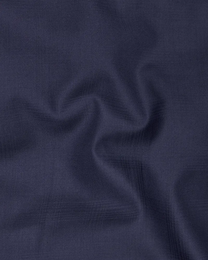 Tuna Blue Cross Placket Bandhgala Blazer 3