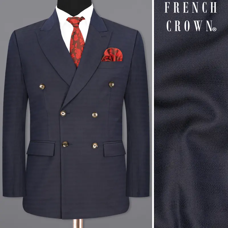 Tuna Blue Double Breasted Blazer 1