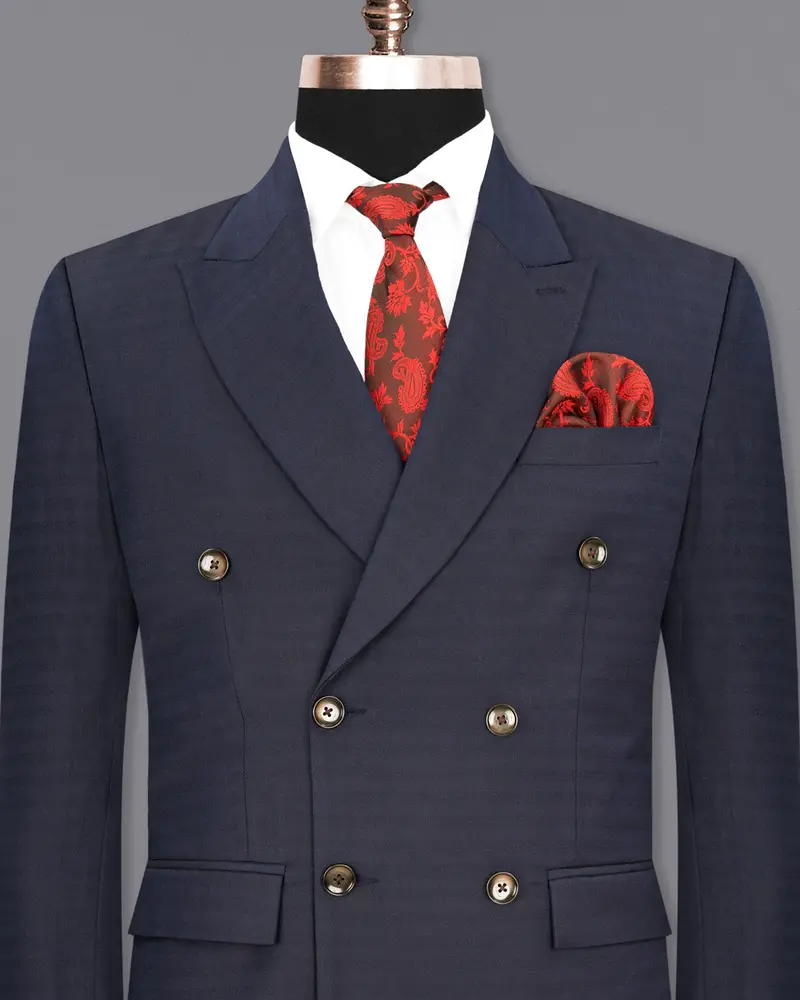 Tuna Blue Double Breasted Blazer 2
