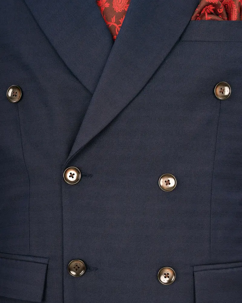 Tuna Blue Double Breasted Blazer 4