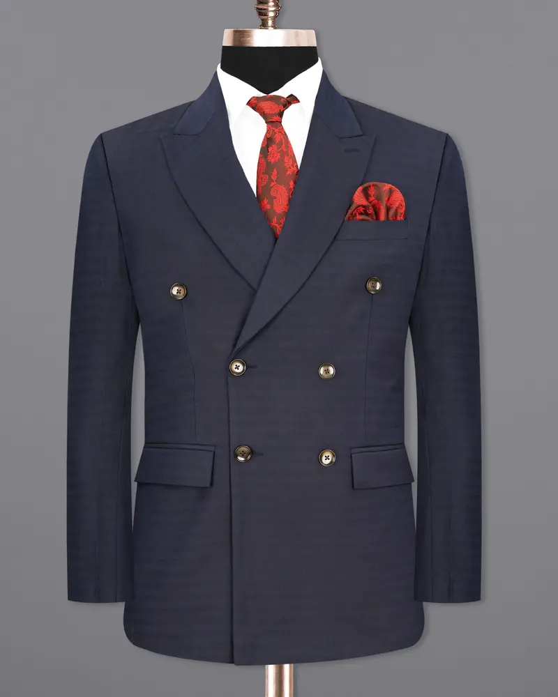 Tuna Blue Double Breasted Blazer 8