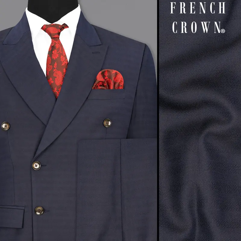 Tuna Blue Double Breasted Suit 1