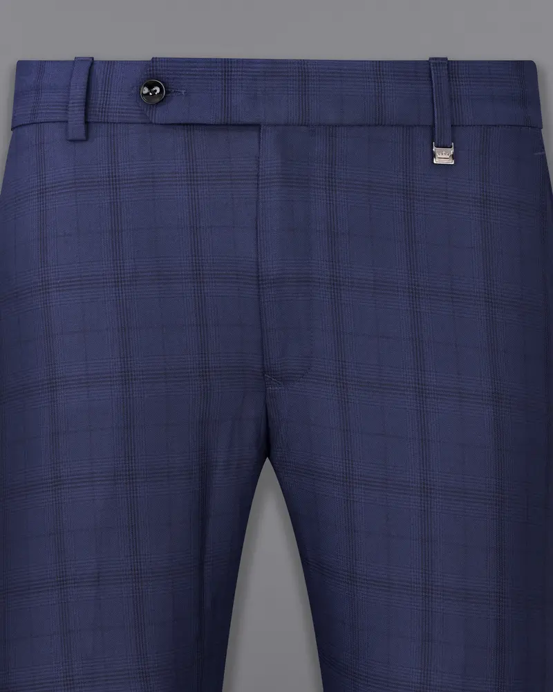 Tuna Blue Plaid Pants 2