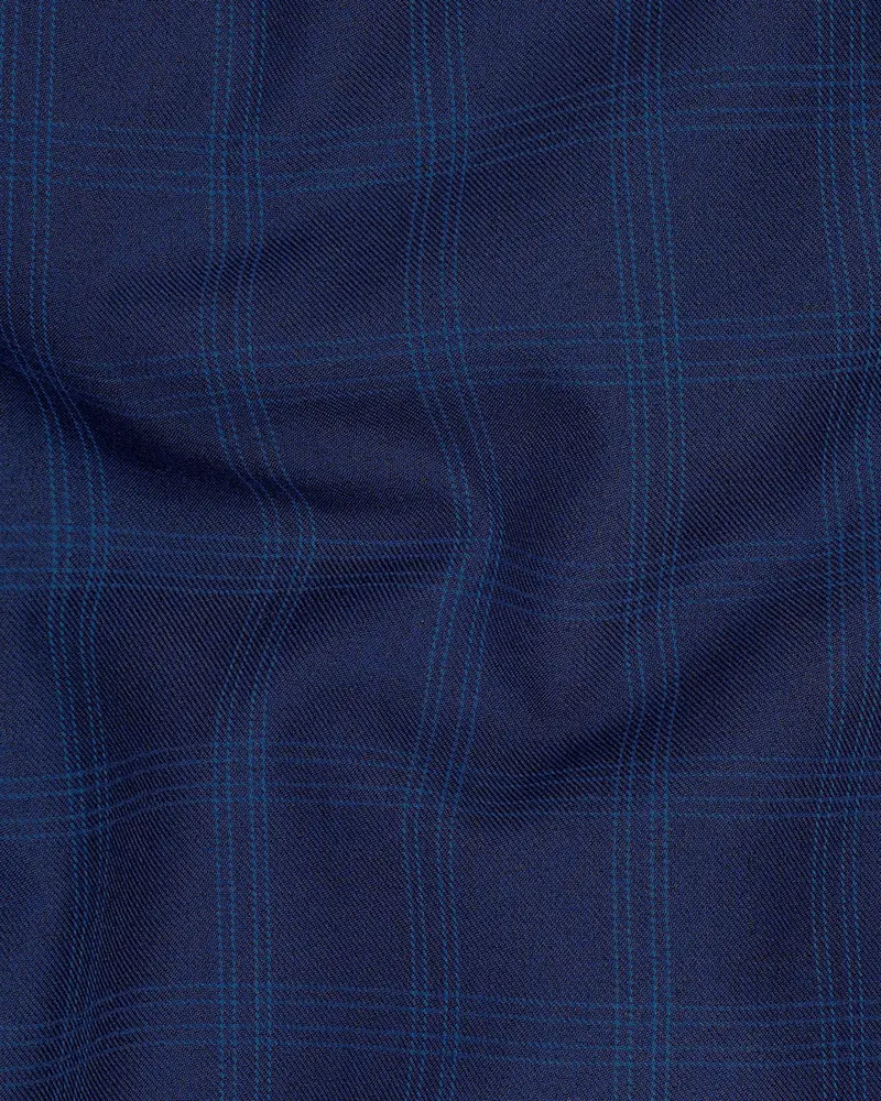 Tuna Blue Plaid Waistcoat 3
