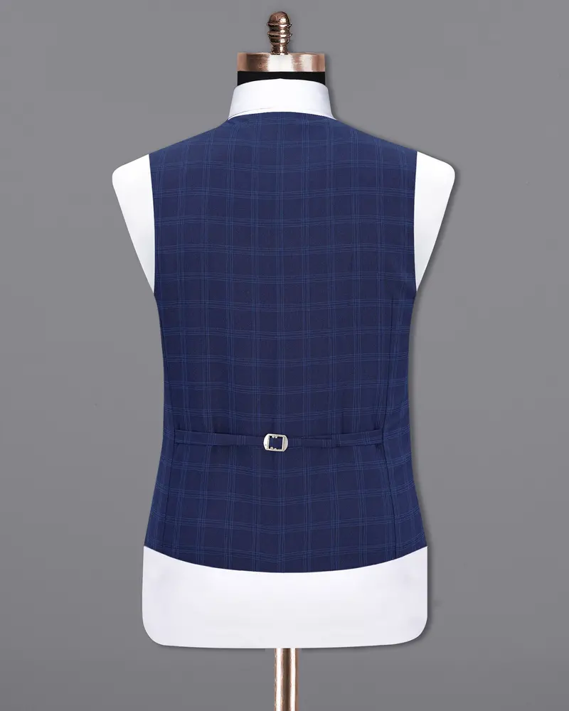 Tuna Blue Plaid Waistcoat 6