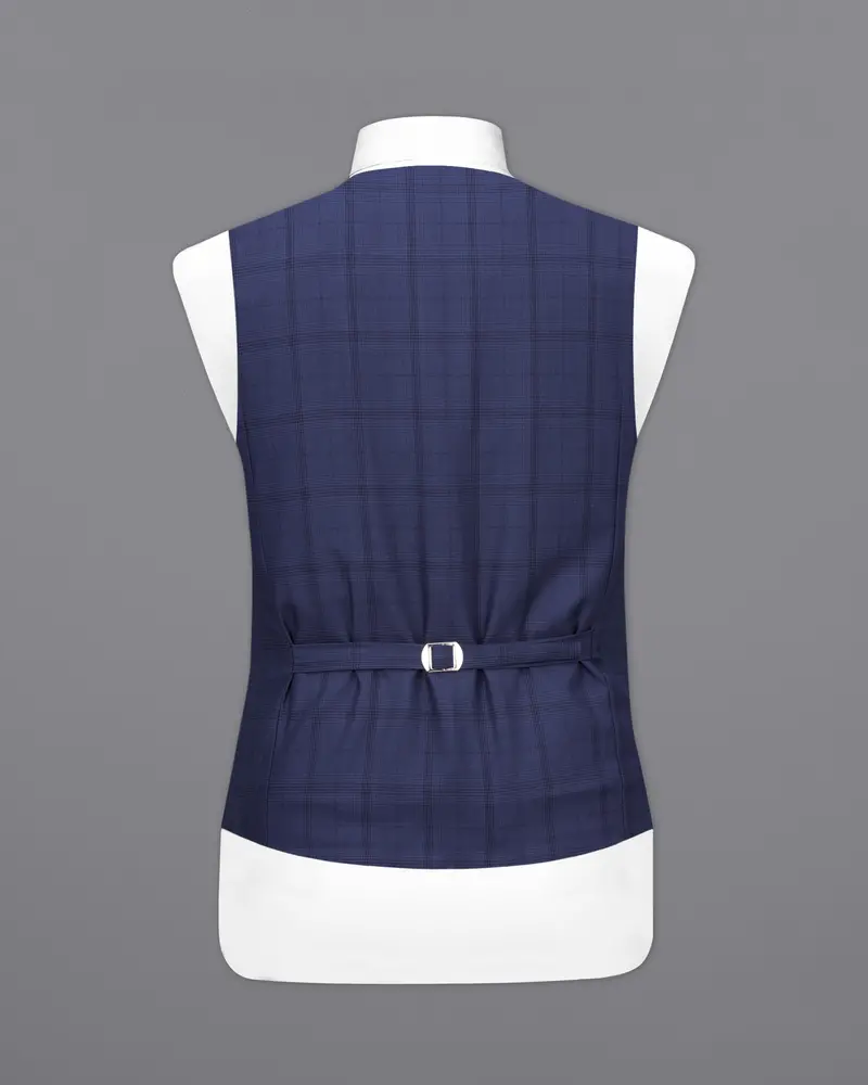 Tuna Blue Plaid Waistcoat 6