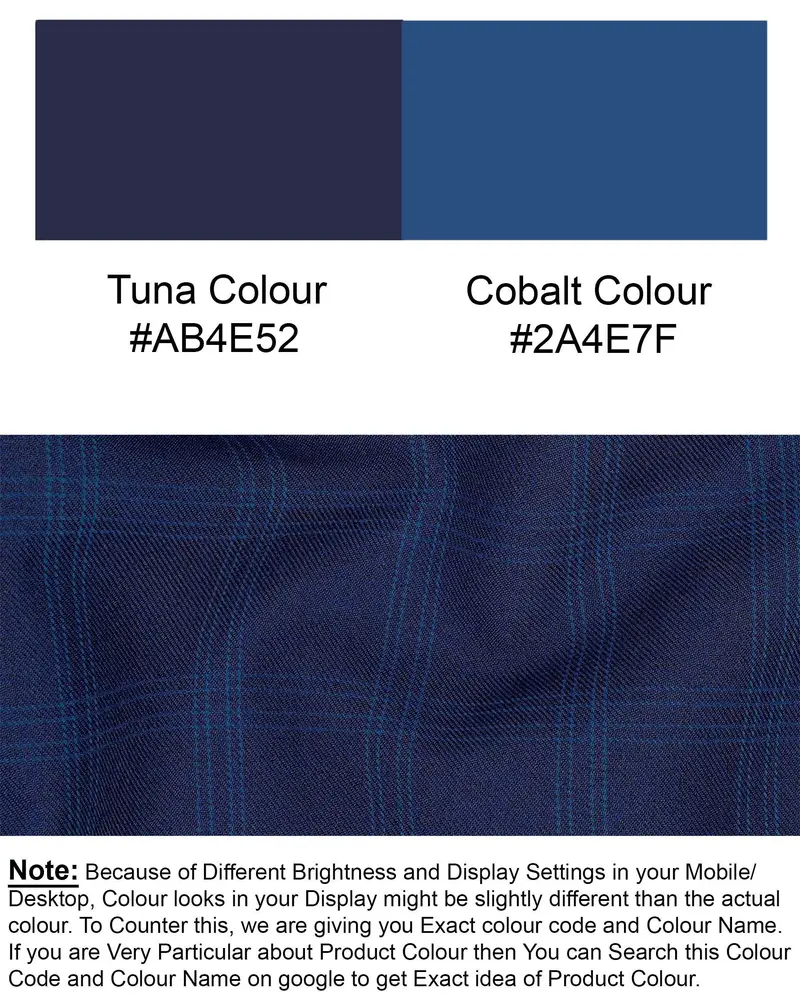 Tuna Blue Plaid Waistcoat 7
