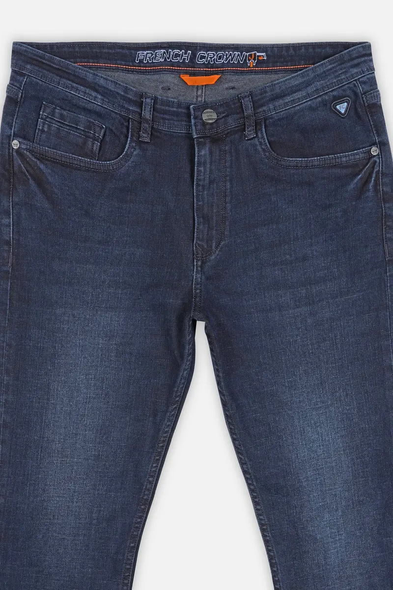 Tuna Blue Whiskering Wash Stretchable Denim 4