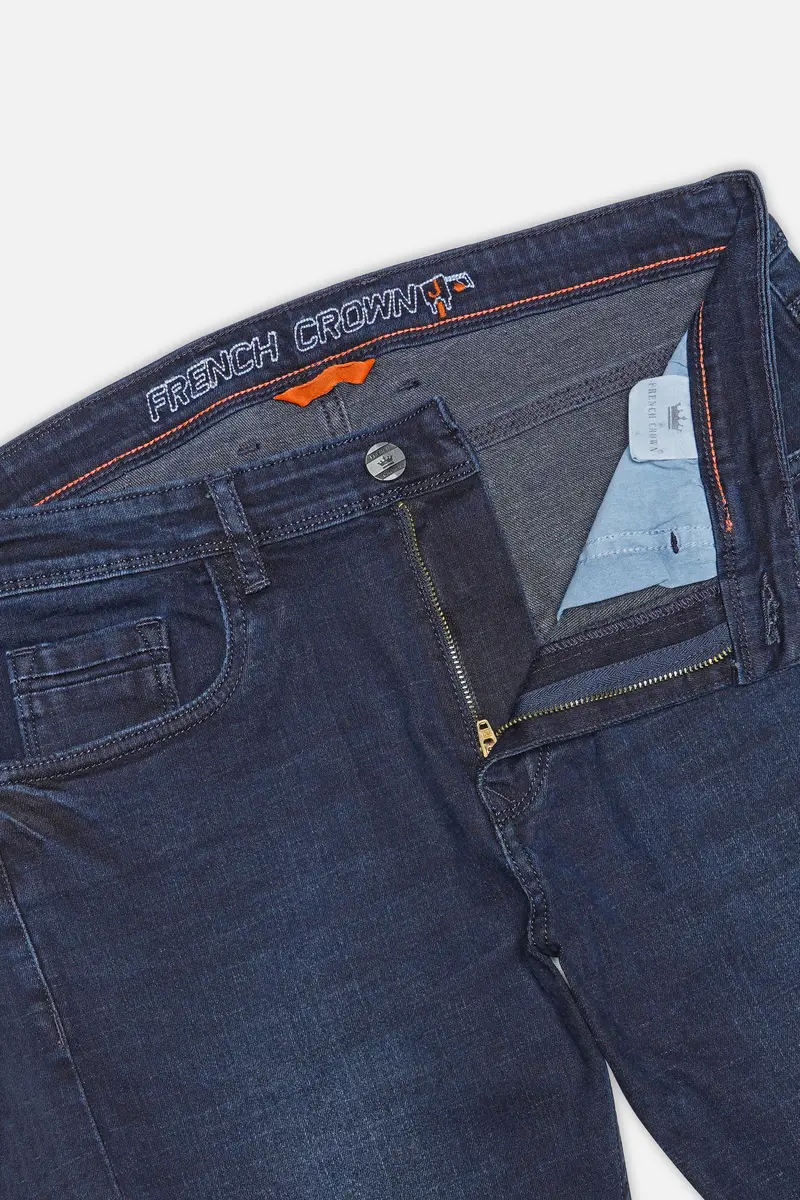 Tuna Blue Whiskering Wash Stretchable Denim 5