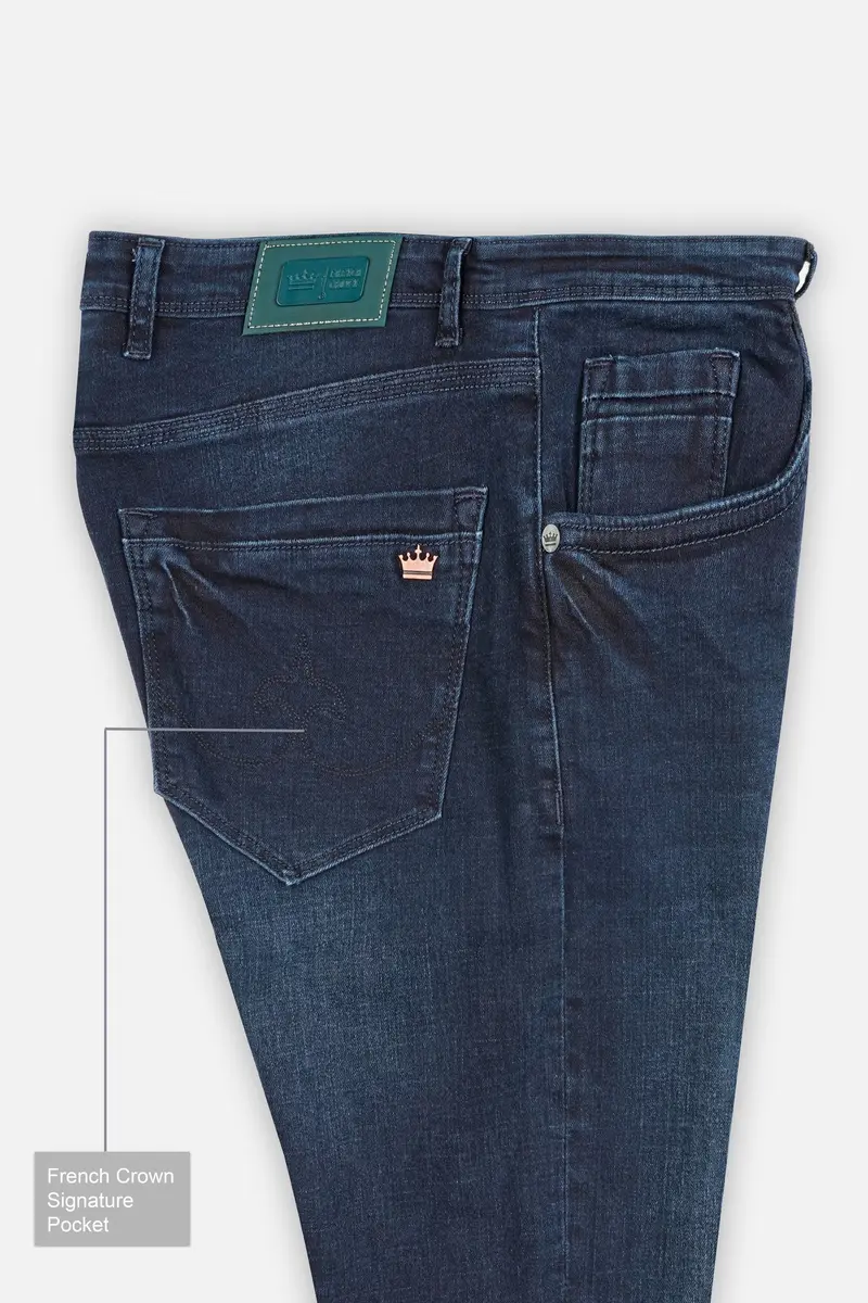 Tuna Blue Whiskering Wash Stretchable Denim 7