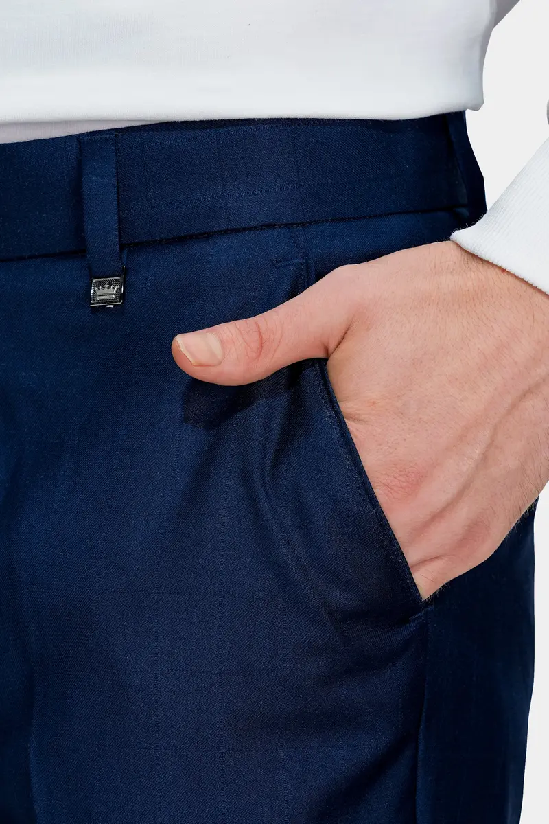 Tuna Blue Wool Rich Pant 4