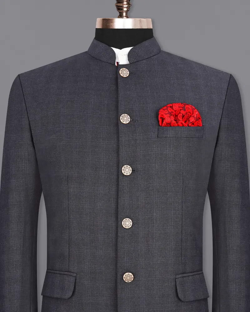 Tuna Gray Bandhgala Blazer 2